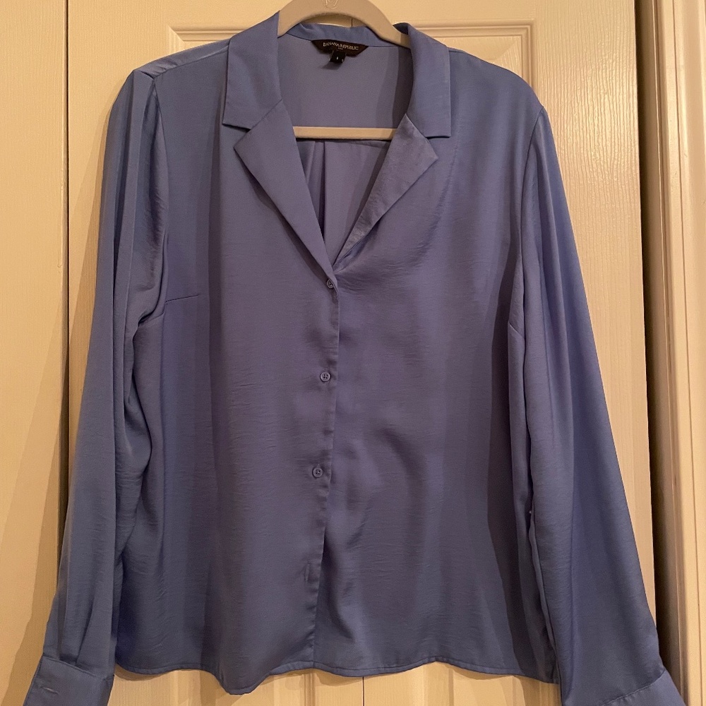 Banana Republic Blue Blouse Size L